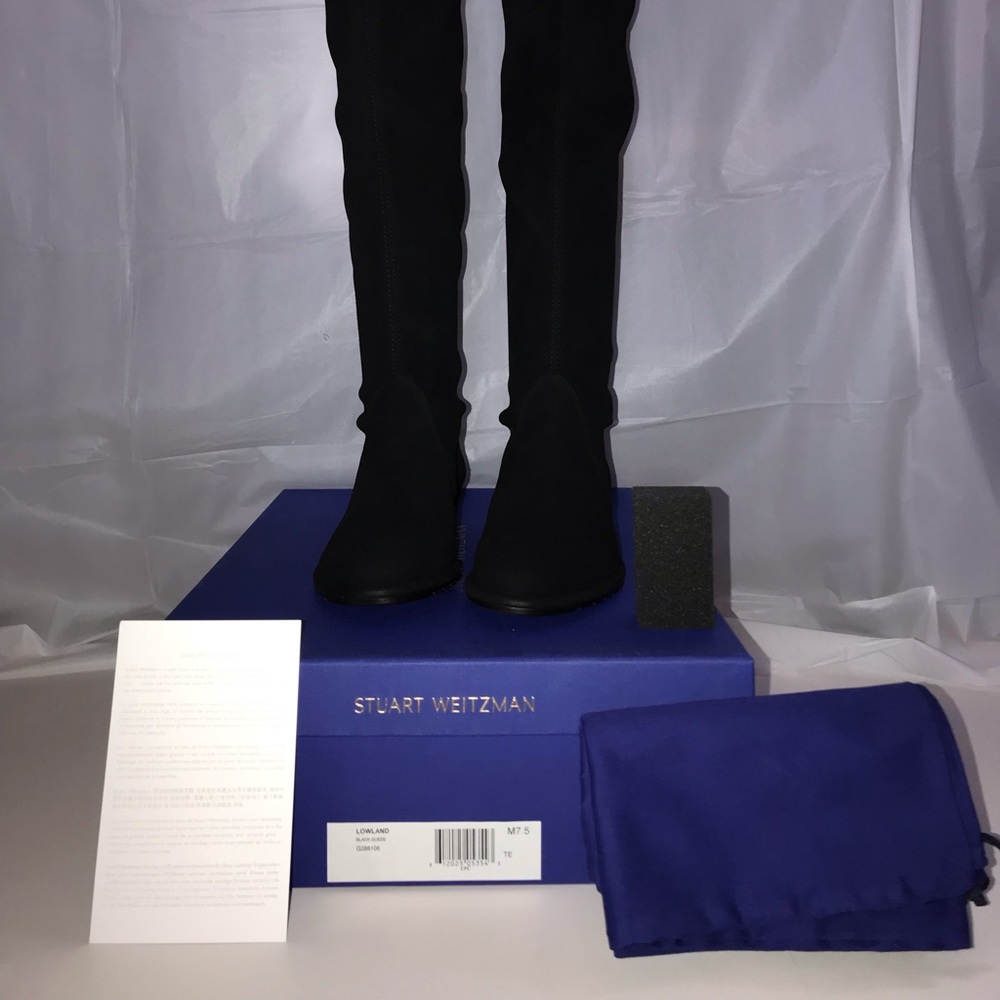 STUART WEITZMAN LOWLAND 7.5 BLACK - NEVER WORN!!